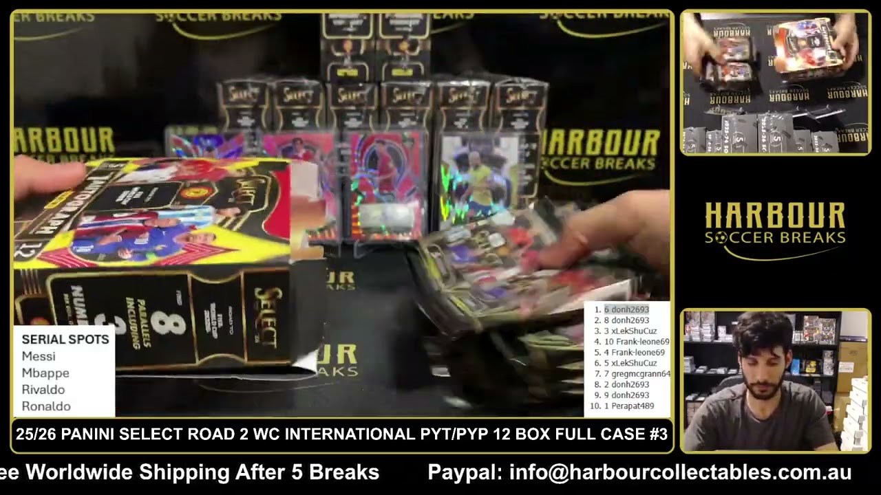 Break #3 - 25/26 Panini Select Road To World Cup 2026 International PYT/PYP 12 Box Full Case