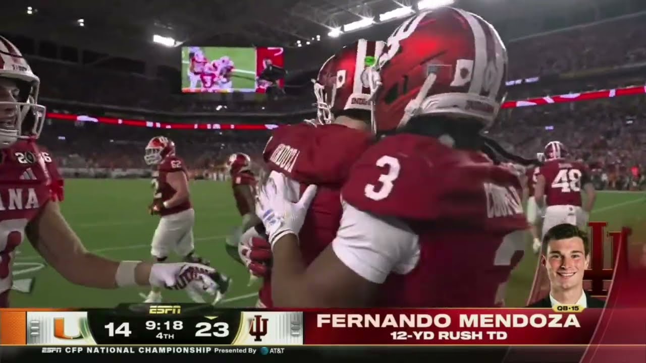 Fernando Mendoza 2026 CFP National Championship Game Highlights vs Miami