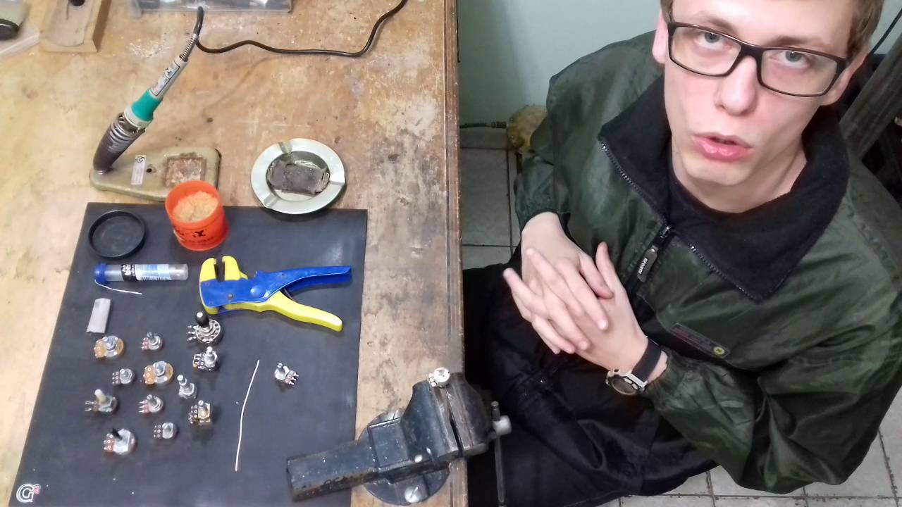 Soldando potenciômetros