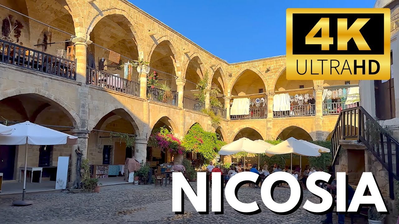 Walking Tour - Nicosia (Lefkoşa) 🇹🇷🇨🇾【4K】- Experience Turkish Republic of Northern Cyprus