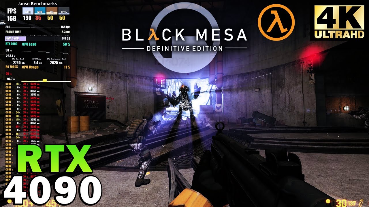 Black Mesa: Definitive Edition 4K | RTX 4090 | Ryzen 9 7950X | Maximum Settings