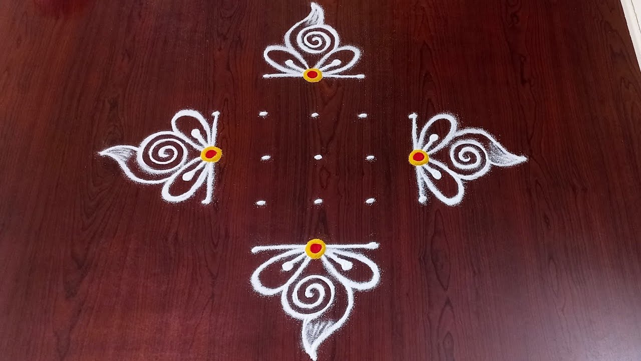 7×1dots navaratri special rangoli designs🌷|dussehra muggulu|easy pandaga muggulu|#Rang Kaa Rangoli