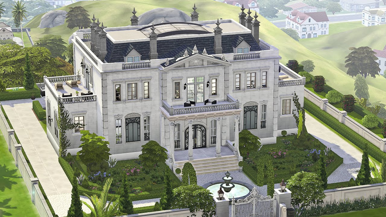 Элегантный современный семейный особняк | The Sims 4: скоростное строительство и тур | Без CC