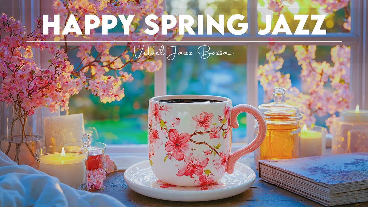 Happy Spring Jazz ☕🎶 Sweet Coffee Morning & Positive Bossa Nova Piano Instrumental for Good Mood