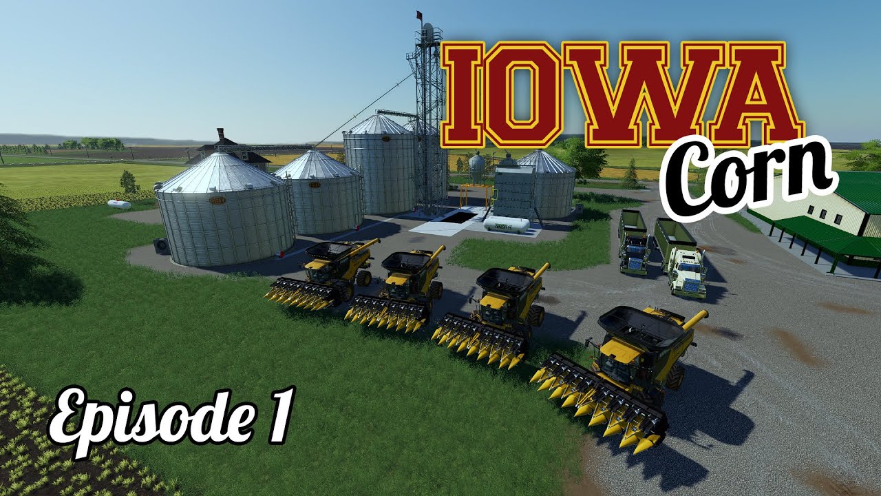 BIG Corn Harvest in Iowa - Flint Hills US Map - Farming Simulator 19