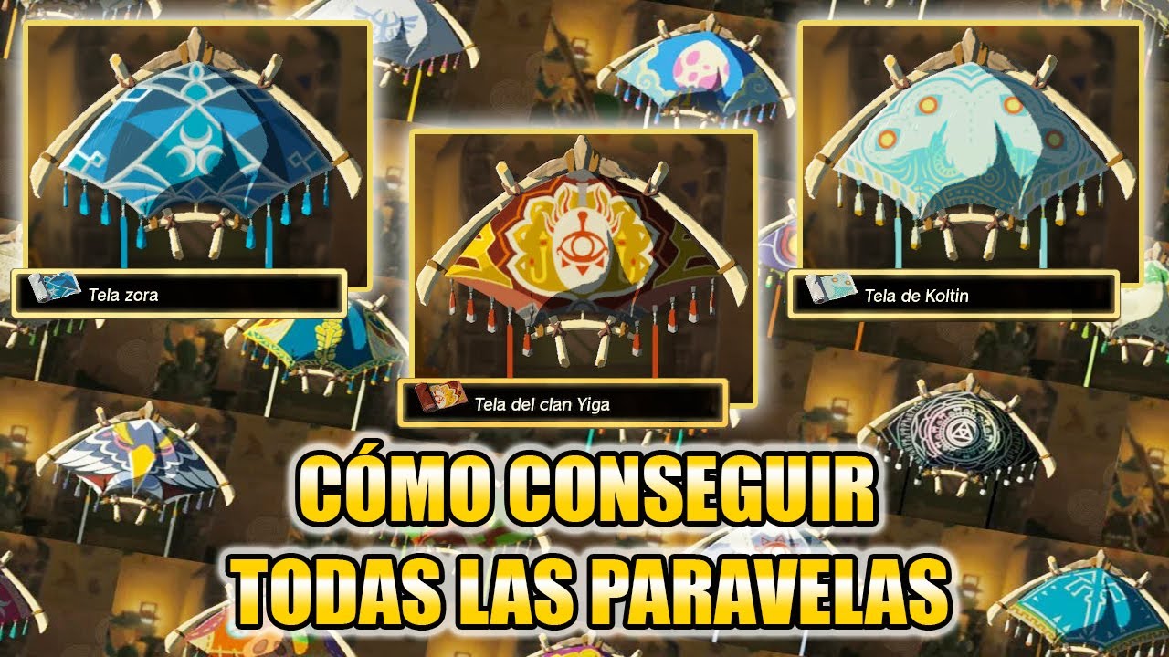 Cómo conseguir todas las Paravelas en Zelda tears of the kingdom (todas las telas) ✨🪂