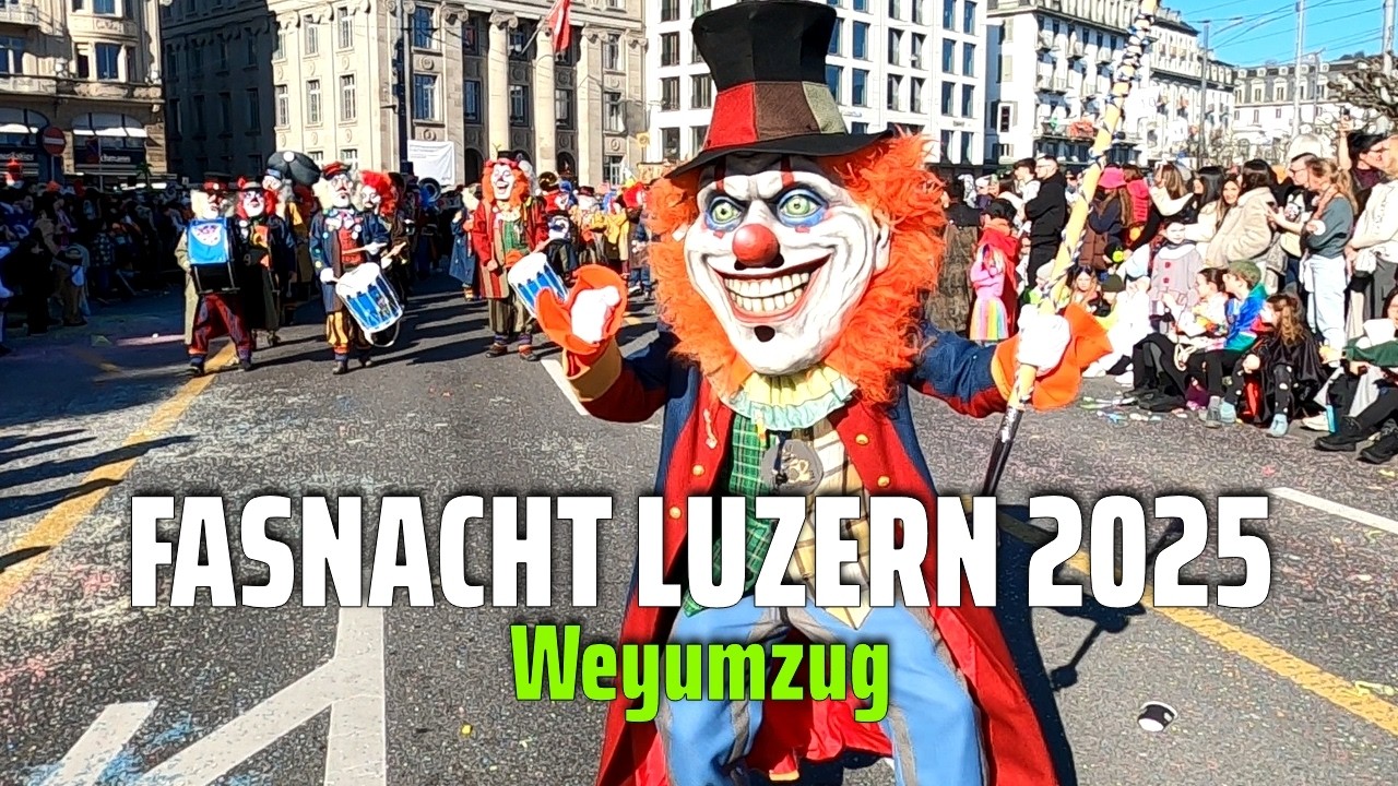 Fasnacht Luzern 2025: Güdismontag Fasnachtsumzug | Weyumzug | Switzerland
