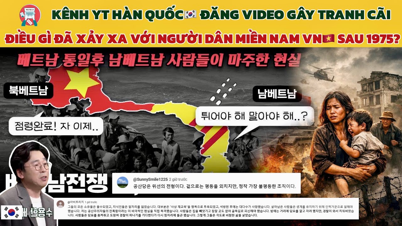🔥Kênh YouTube Hàn Quốc Gây Tranh Cãi: Sau 1975, Người Miền Nam Việt Nam Đã Trải Qua Điều Gì?