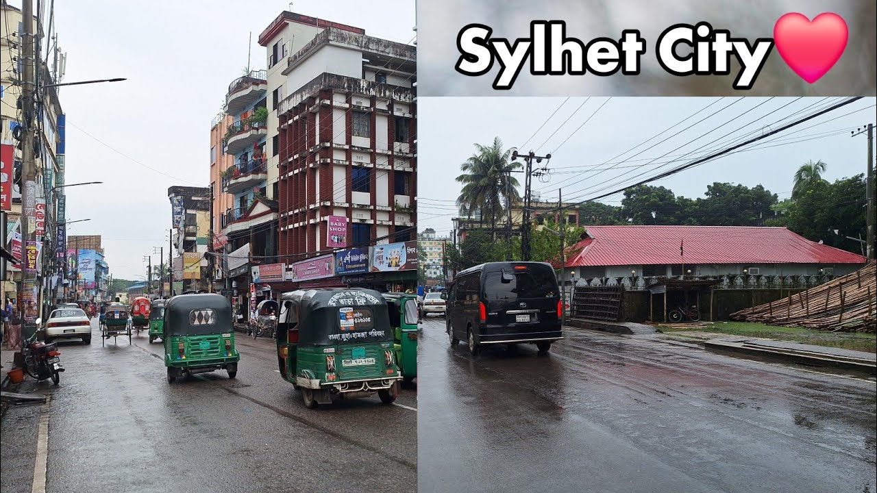 Rainy Sylhet | Walking from Jitu Miar Point to Lamabazar.