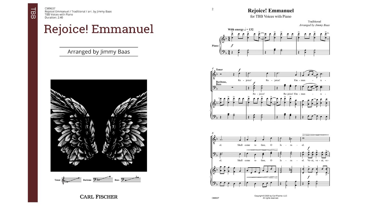 Rejoice! Emmanuel (CM9637) arr. Jimmy Baas