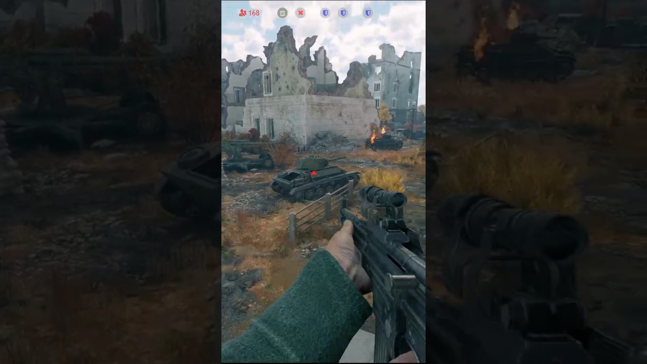 Destroying T-70 in Stalingrad. #enlisted #shorts