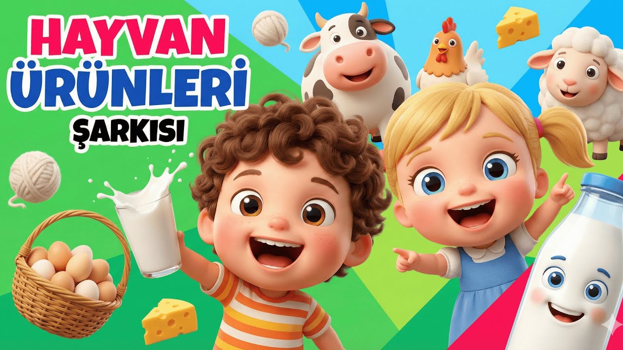 Eğitici Hayvan Ürünleri Şarkısı 🎵 | Yumurta Süt Bal Peynir | Okul Öncesi Eğitici Şarkı