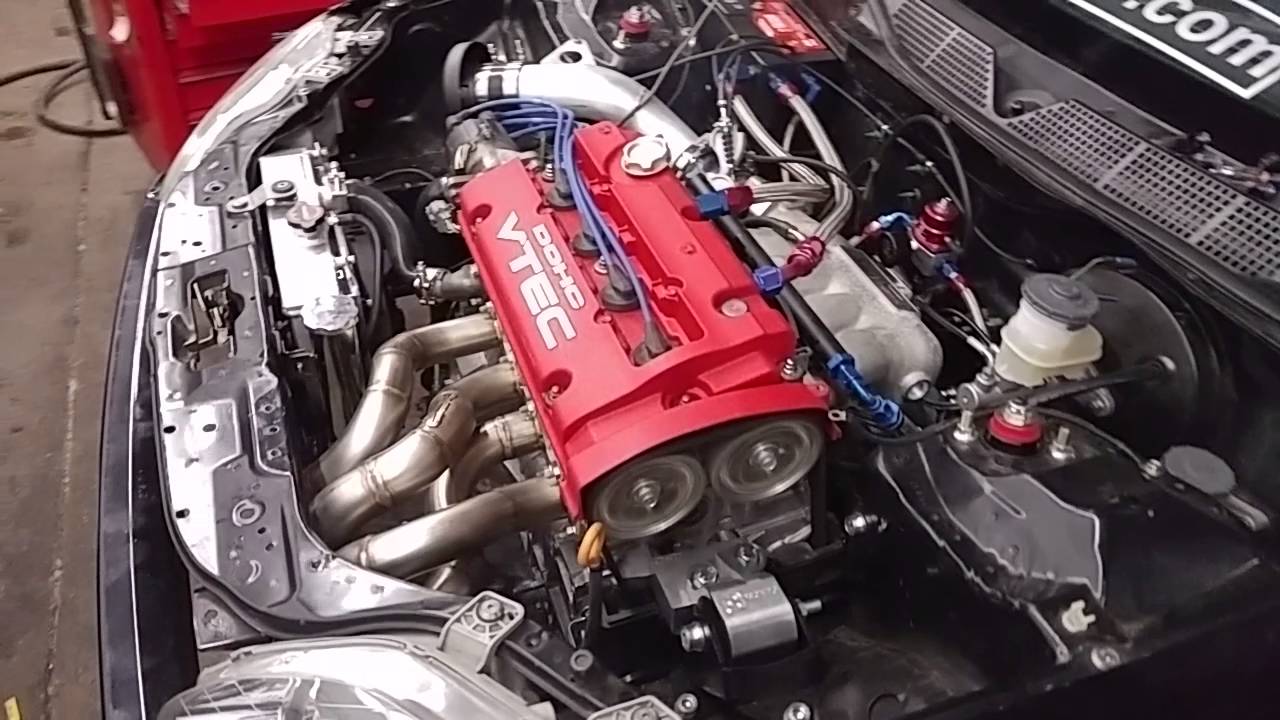 Richtuned Motorsports h23 h22 h2b k first start up. Rich tuned
