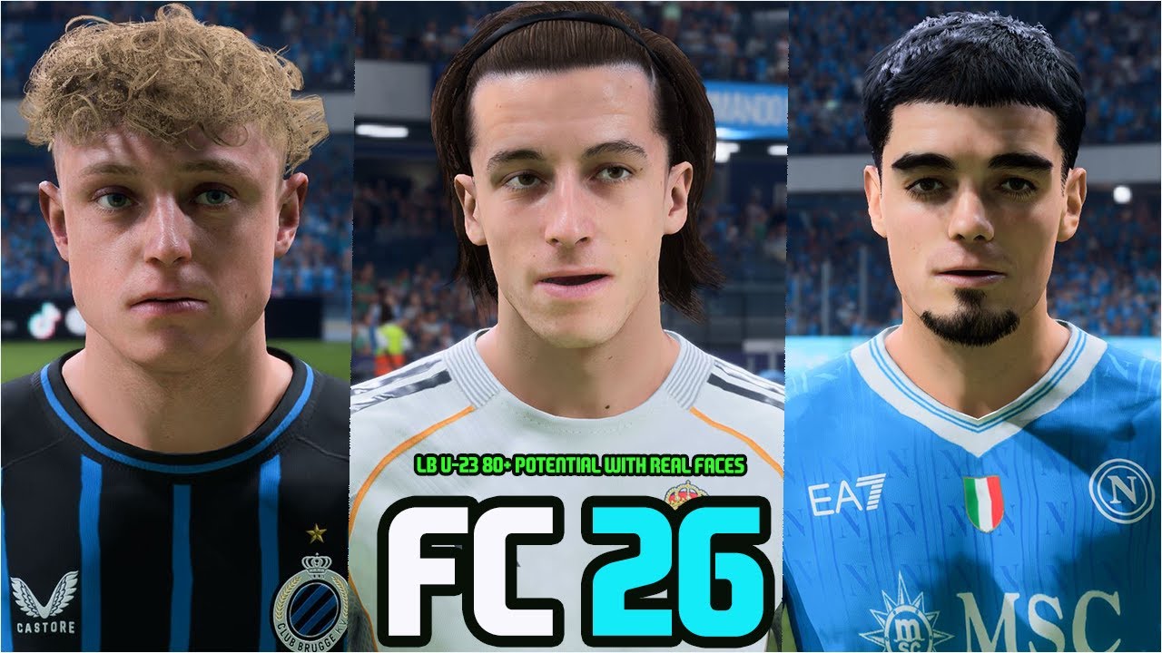 FC 26 | ALL BEST YOUNG LB U-23 80+ POTENTIAL WITH REAL FACES