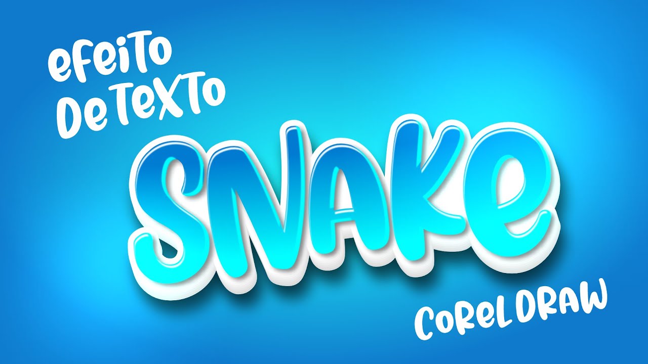 CRIANDO EFEITO EM TEXTO NO COREL DRAW COREL SNAKE