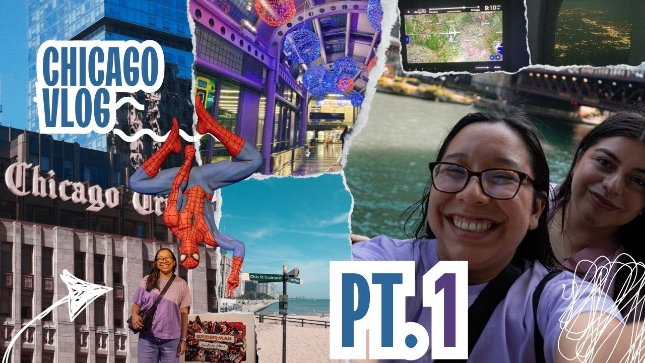 Exploring Chicago Vlog Pt. 1: Portillo's, Griffin Museum (Spiderman Exhibit), River Tour + more 👀