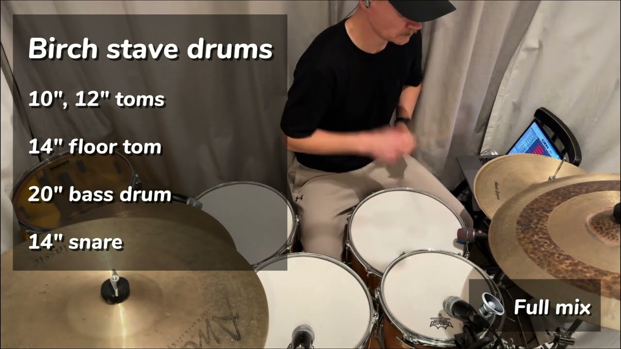 Birch stave drums // demo
