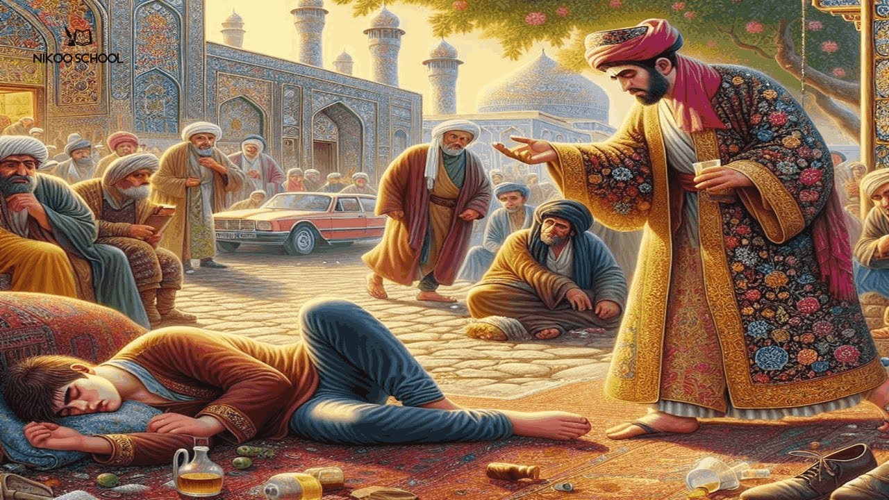 حکایت جوان مست – گلستان سعدی، باب دوم در اخلاق درویشان