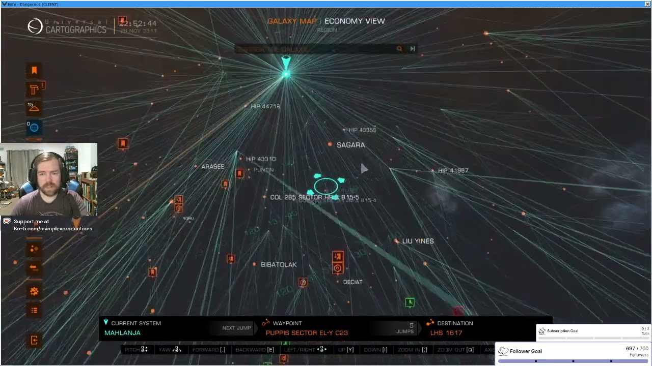 Elite: Dangerous, Night 0058: New Community Goal Interfere with HIP 87621 - 20251128