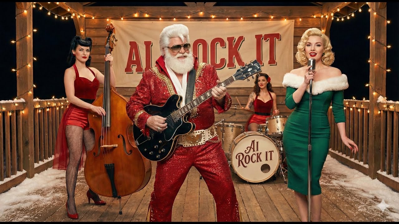 Rocking The Christmas Bell 🎅🎸 | 50s Rock & Roll Rockabilly Vintage Boogie | AI ROCK IT