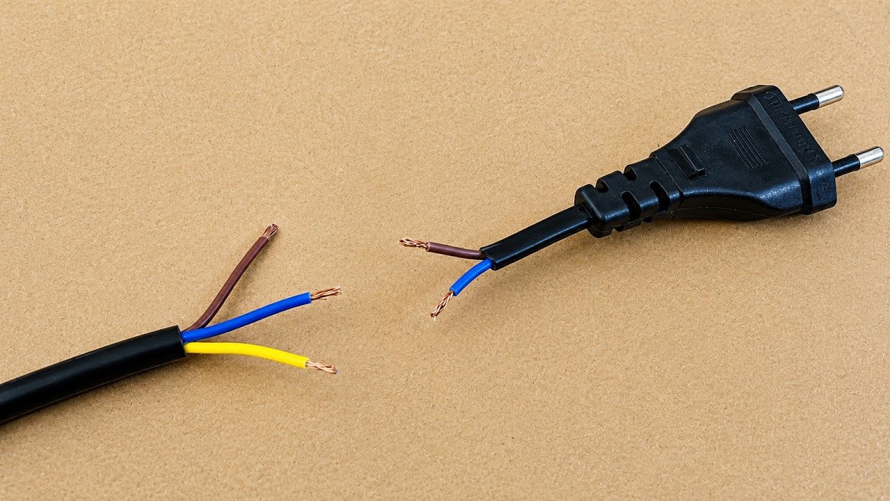 3 Core Wire to 2 Pin Plug