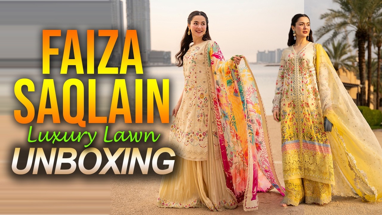 Faiza Saqlain New Luxury Lawn Collection 2026 UNBOXING | Code Arta & Merjem
