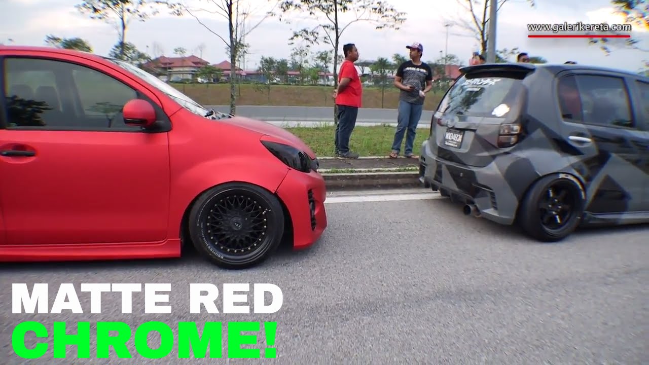 Chrome Matte Red Myvi | Meet and Greet Stance Collaboration 2016