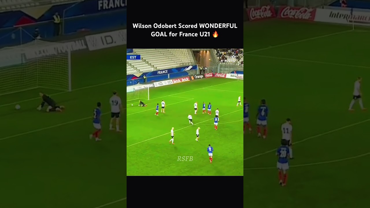 Wilson Odobert with WONDERFUL STRIKE 💥 #tottenham #france #franceu21 #goals #odobert #u21euro