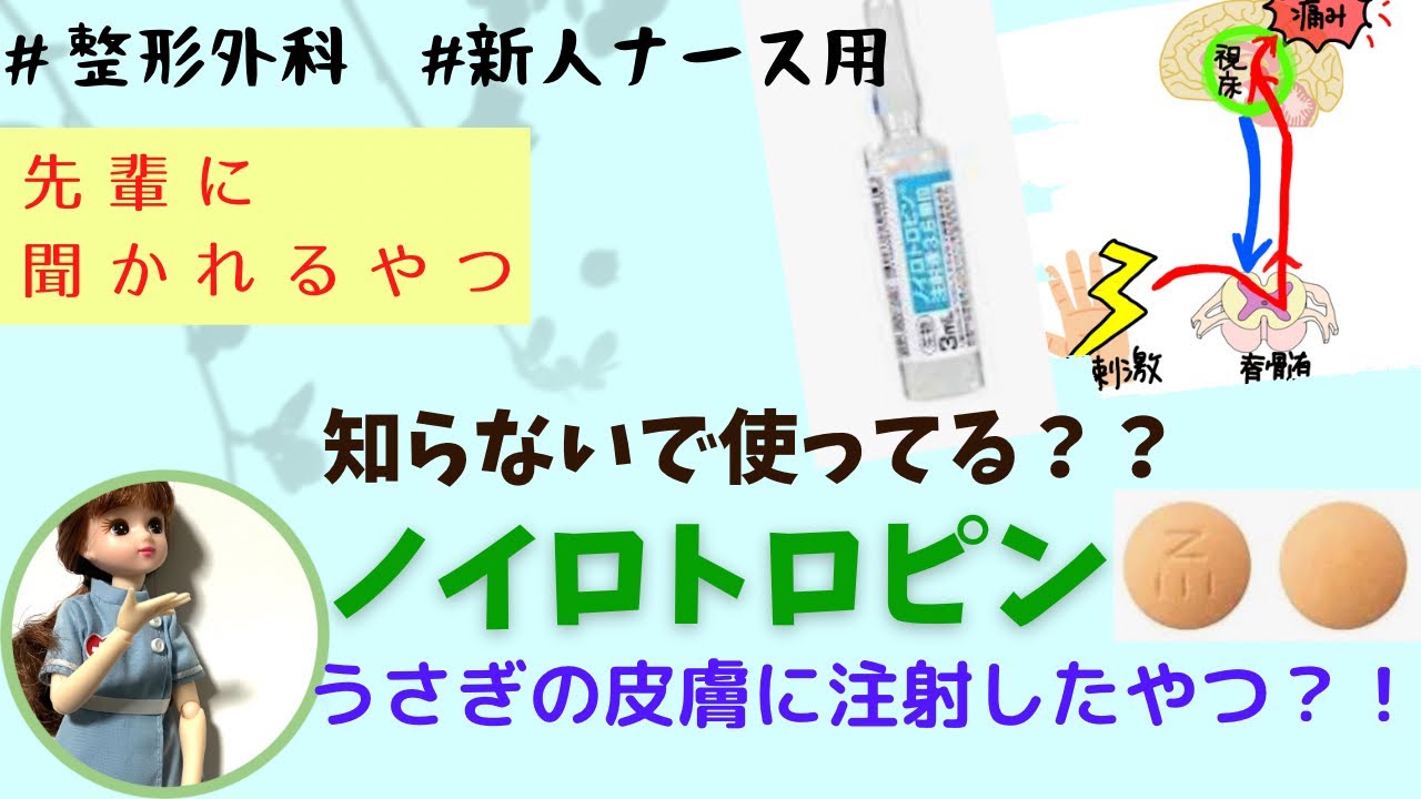 【鎮痛薬③】整形外科ナースならノイロトロピンくらい知ってて当たり前？＃先輩に聞かれる前に学ぶ＃看護師＃勉強