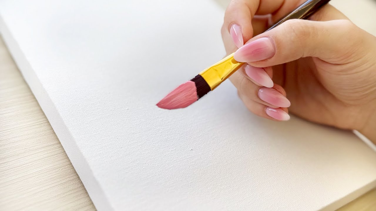 How to paint a Spring landscape step by step?🌸