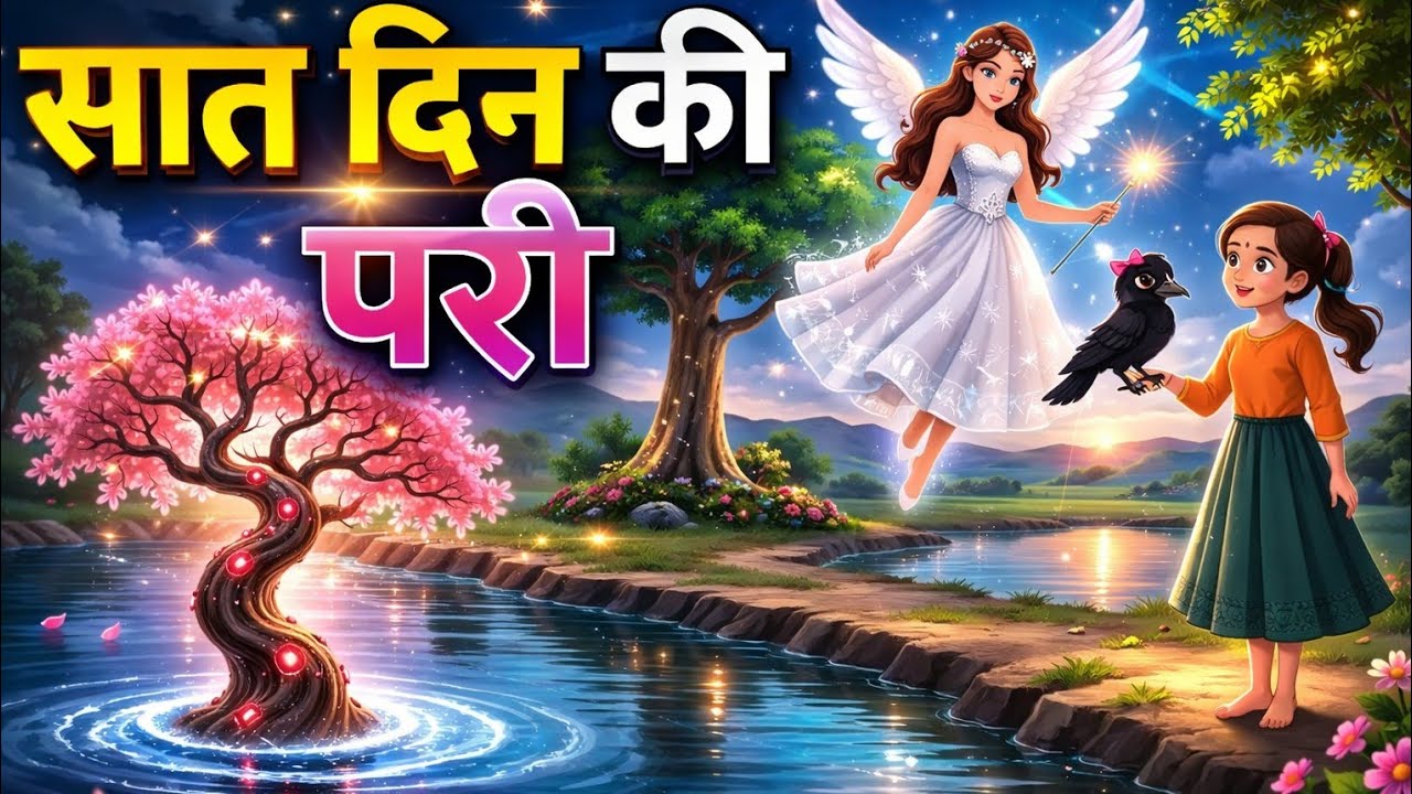 सात दिन की परी!  Hindi Kahani!  Jadui Kahani!  Bed Time Story! Cartoon Story
