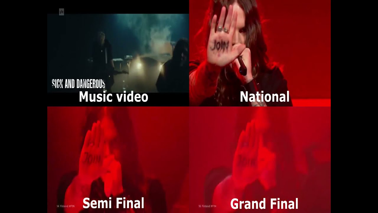 Blind Channel - Dark Side (Eurovision 2021) || 4-Way Comparison