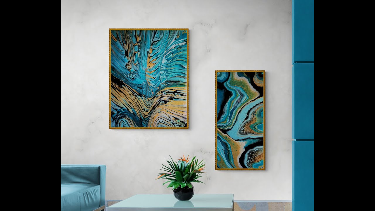 (632) Traveling Ring Pour and a Ribbon Pour! Abstract Acrylic Pour Painting
