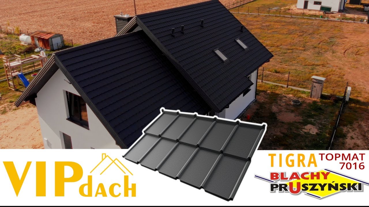 VIPdach blachodachówka BLACHY PRUSZYŃSKI model TIGRA Topmat 7016