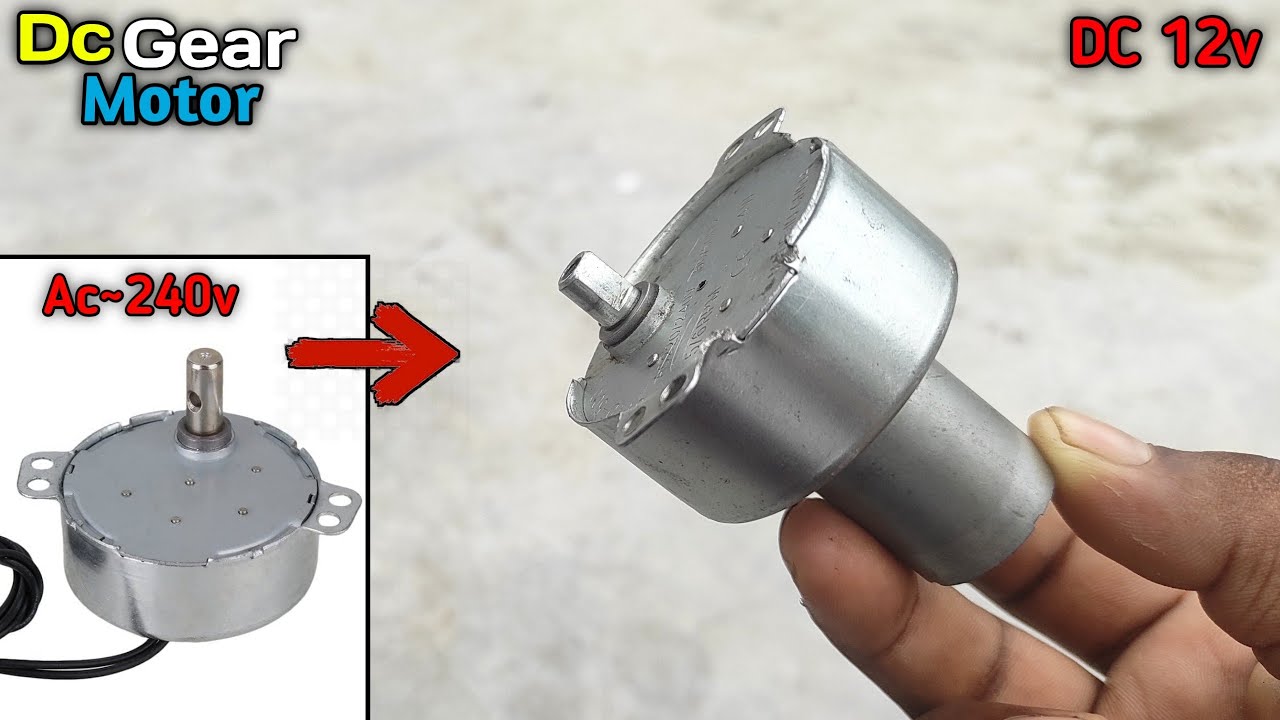 Ac~220v Swing Motor को बनाया Dc 12v का Gear Motor | How To Make Gear Motor | At Home