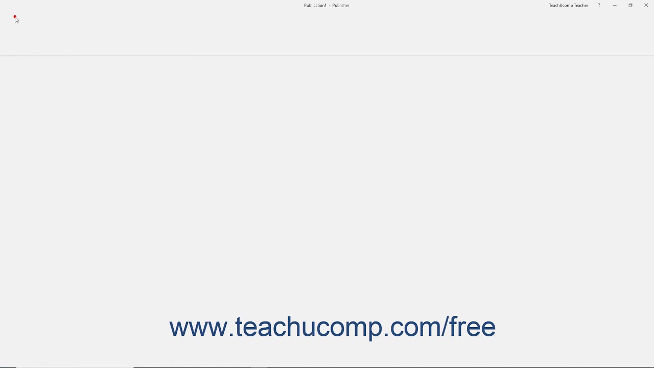 Publisher 2019 & 365 Tutorial The Publisher Environment Microsoft Training