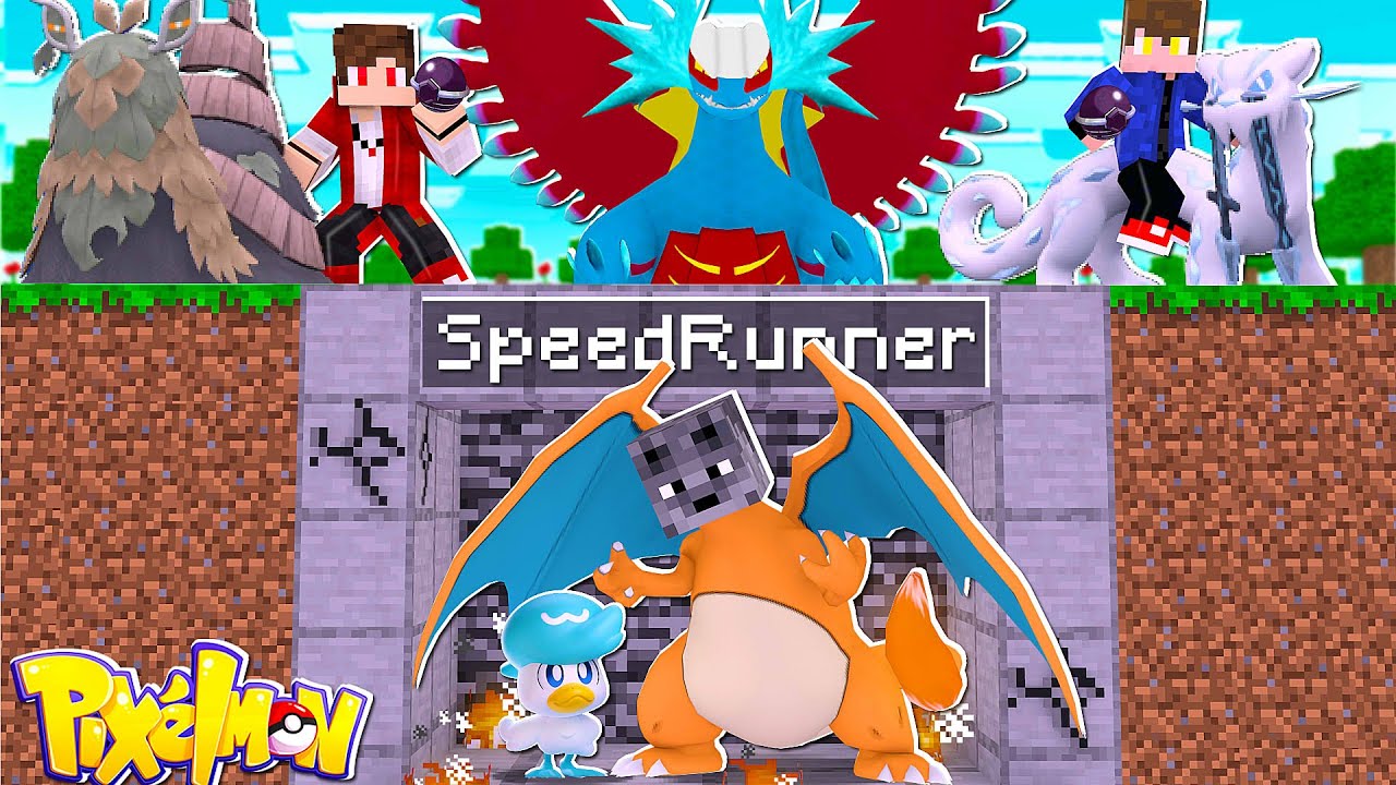 Minecraft Pixelmon Manhunt (1 Speedrunner VS 2 Caçadores) Mas com DISFARCE de Pokemon