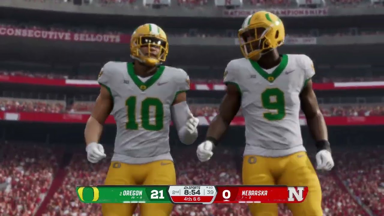 Episode #289 Mike Lewis vs Nebraska | Road to Glory Linebacker Gameplay | #2 Oregon | SWIG26