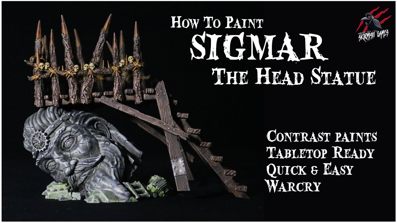 HOW TO PAINT WARCRY TERRAIN SIGMAR HEAD STATUE - Paint Warhammer Terrain Beginner Tabletop Ready