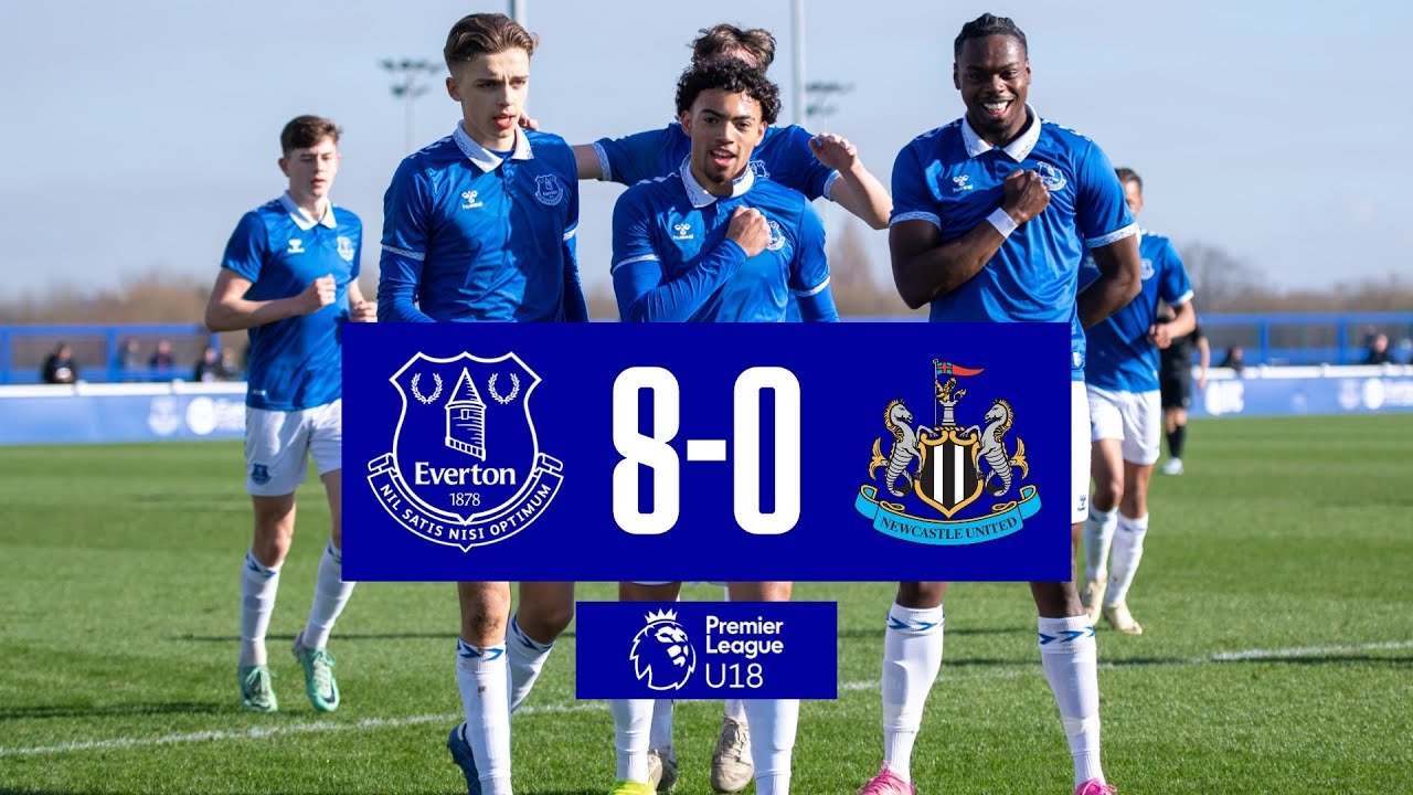 Young Blues score EIGHT past Newcastle! 🔥 | U18 Premier League highlights: Everton 8-0 Newcastle