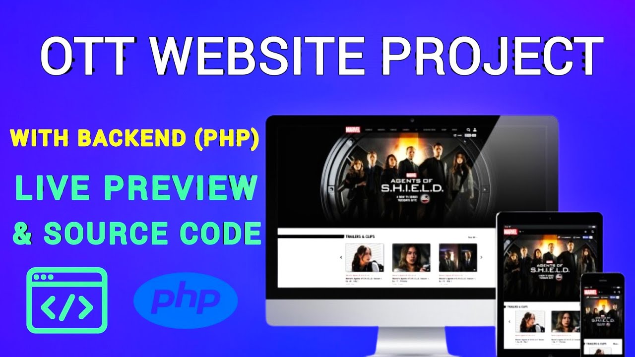 OTT Platform Website Project in PHP | Educational Web Development Tutorial (HTML, CSS, MySQL)