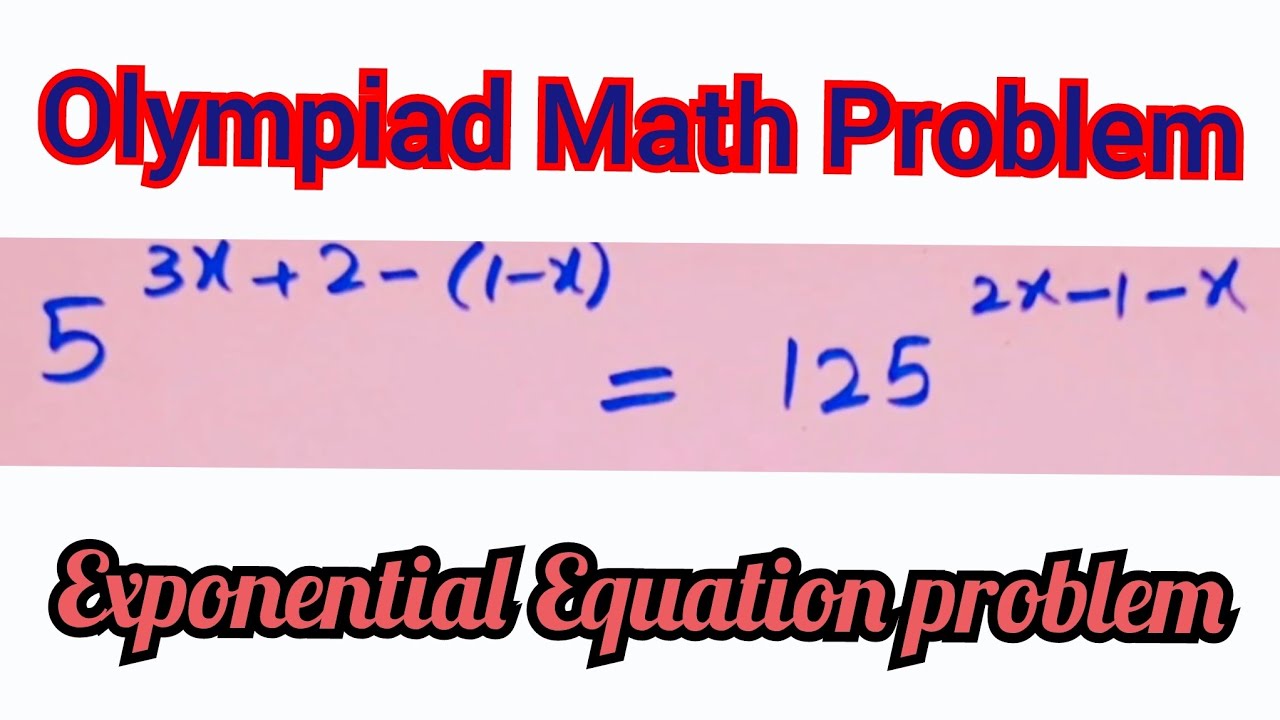 Olympiad Math | Exponential Equation| Can you solve this