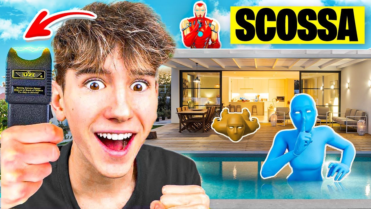 NASCONDINO con SCOSSA ELETTRICA con i MIEI AMICI su Fortnite!! in Villa The booyz