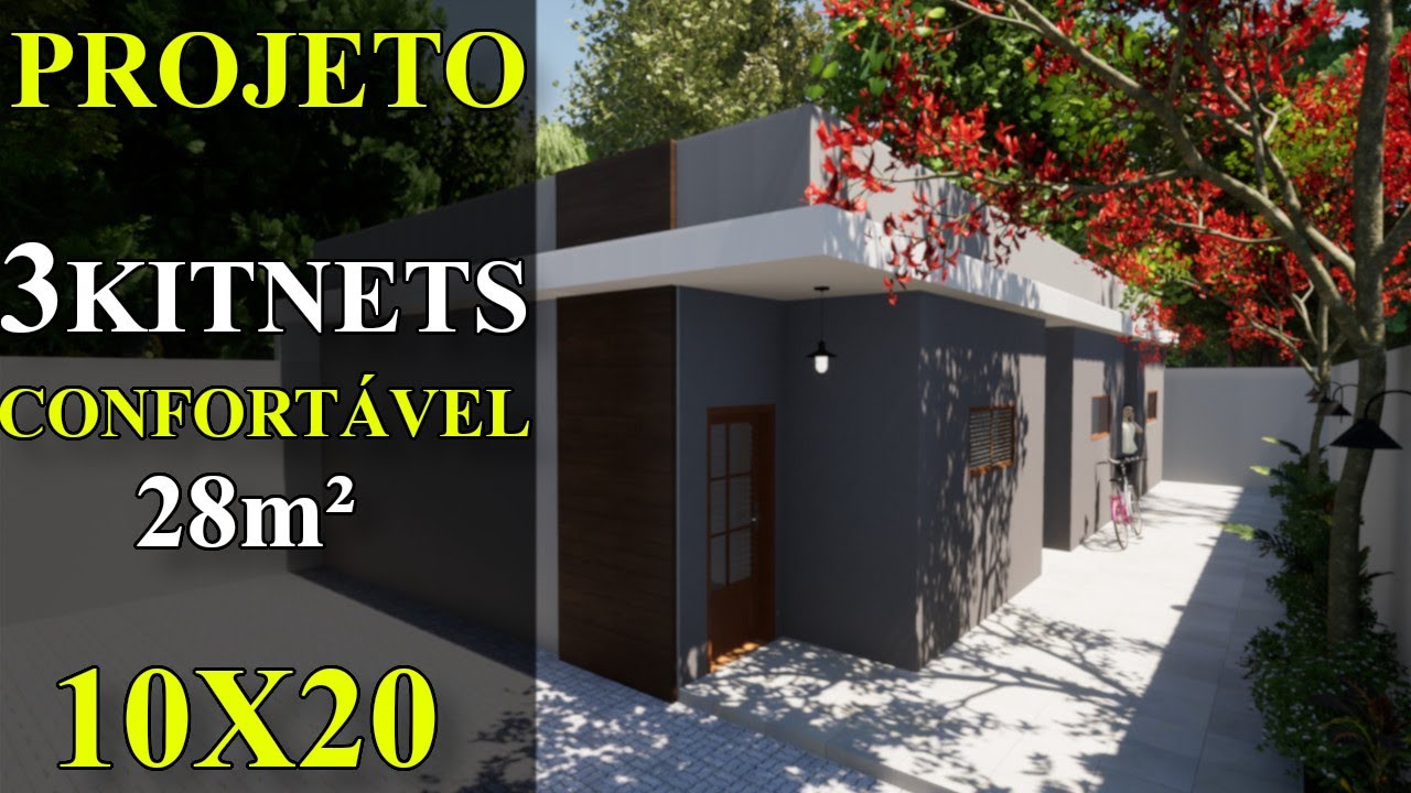 3 KITNETS PRIVATIVA - Kitnet pequeno 28m² - Terreno 10x20