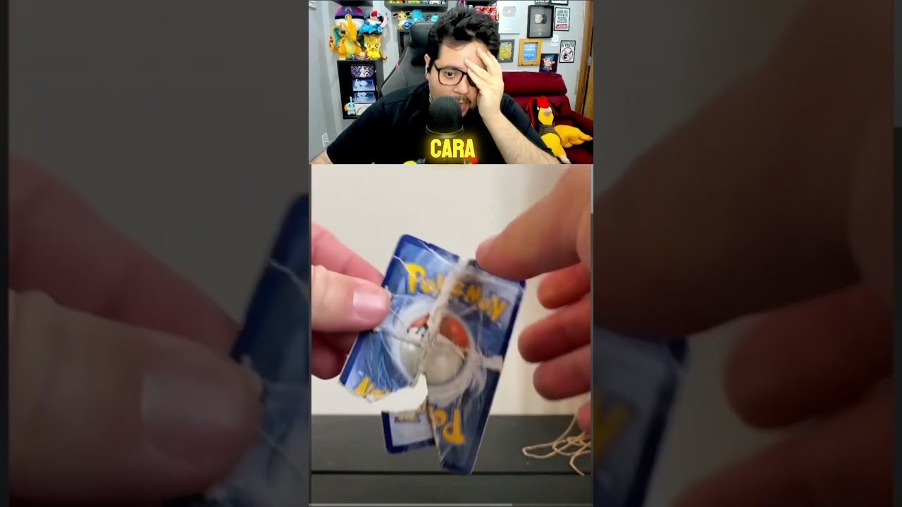 ESSA CARTA POKEMON &Eacute; RARA... olha o que ele fez...