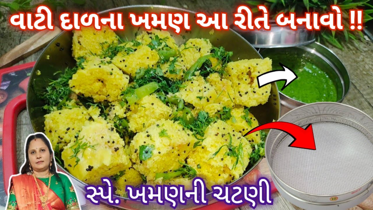 ઘઉંની છાવણીમાં ખમણ બનાવો જોતાં જ બનાવી લેશો ||Khaman Dhokla Recipe || Vati Dal Na Khaman