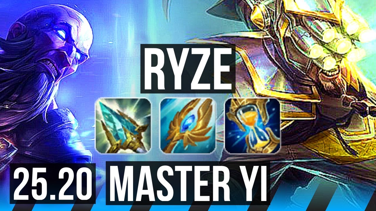 RYZE vs MASTER YI (MID) | 14/1/16, Legendary | BR Grandmaster | 25.20