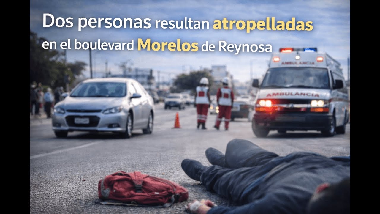 Dos personas resultan atropelladas en el boulevar Morelos de Reynosa.