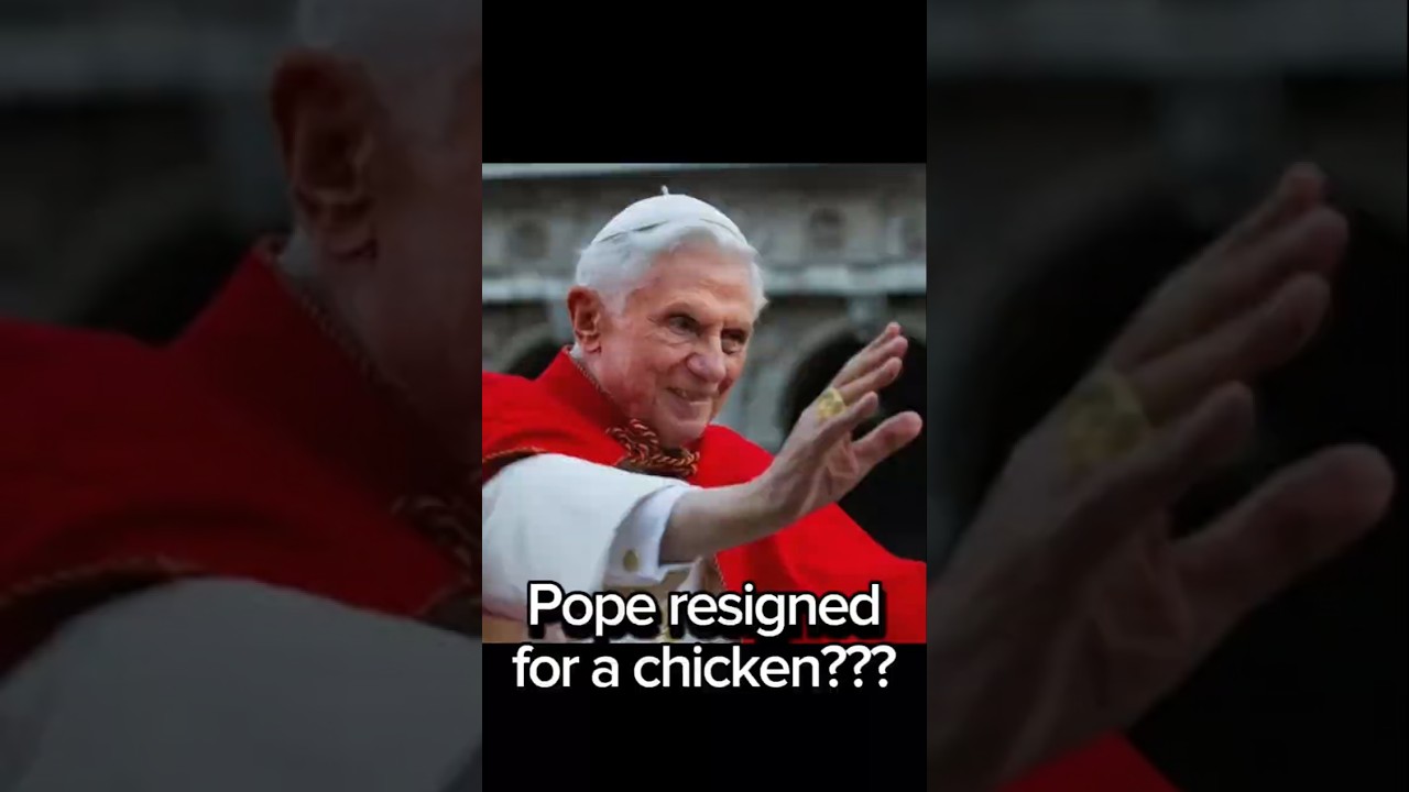 Pope retired because of a chicken?!?!? #facts #explorepope #catholicchurch #catholicleader #history