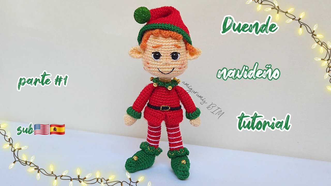 Вязаный крючком рождественский эльф ЧАСТЬ №1_ #амигуруми #легко #вязание крючком